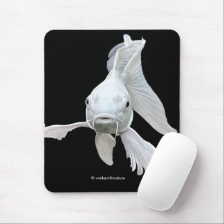 Stunning Platinum Butterfly Koi Carp Fish Mousepad