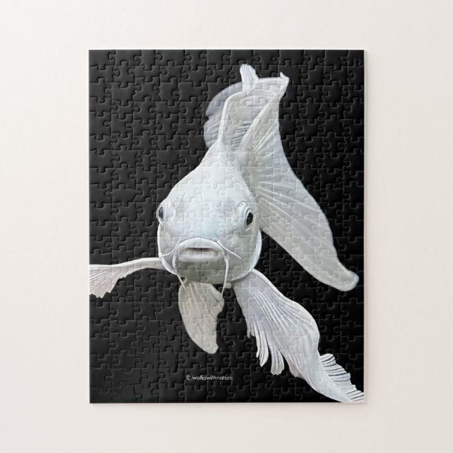 Stunning Platinum Butterfly Koi Carp Puzzle (Vertikal)