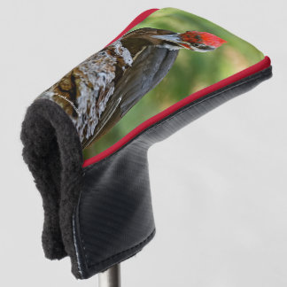 Stunning Portrait of Pileated Woodpecker on Tree Golf Headcover