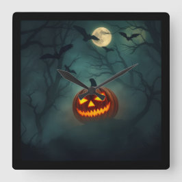 Stunning Sinister – Ultimate Haunted Design Quadratische Wanduhr