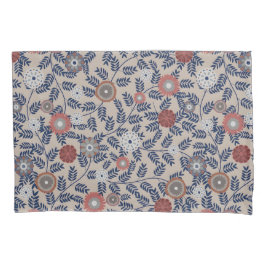 Stunning Teal and Magenta Foliage Pattern Kissenbezug