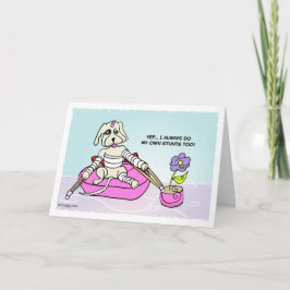 Stunt Dog Cartoon Personalized Get Well Card Karte