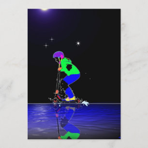 Stunt scooter Einladungskarte Einladung