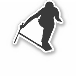 Stunt Scooter-Trick Bartwist Aufkleber