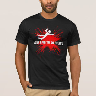 STUNTMAN BERUFLICH (weiß/Rot) T-Shirt