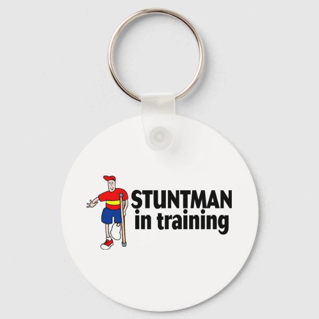 Stuntman in Ausbildung 2 Schlüsselanhänger (Vorderseite)