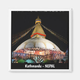Stupa Boudhanath, Kathmandu am Abend - Nepal Magnet