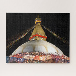 Stupa Boudhanath, Kathmandu am Abend - Nepal Puzzle