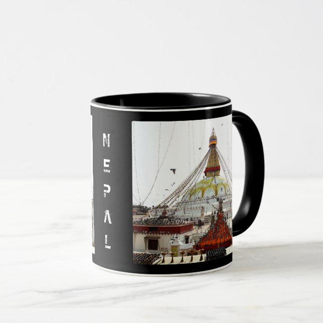 Stupa Boudhanath, Kathmandu - Nepal (Buddha) Tasse (VorderseiteRechts)
