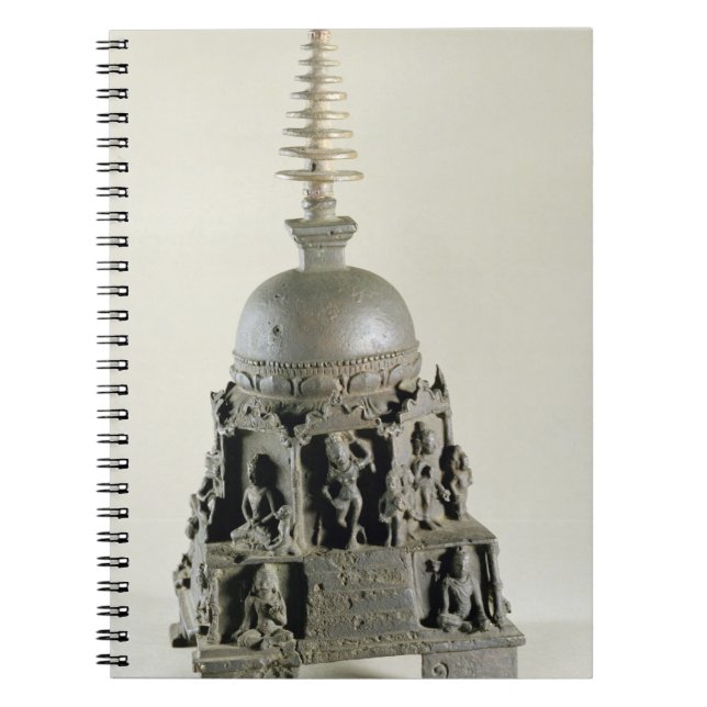 Stupa, Pala, Nalanda, Bihar (Bronze) Notizblock (Vorderseite)