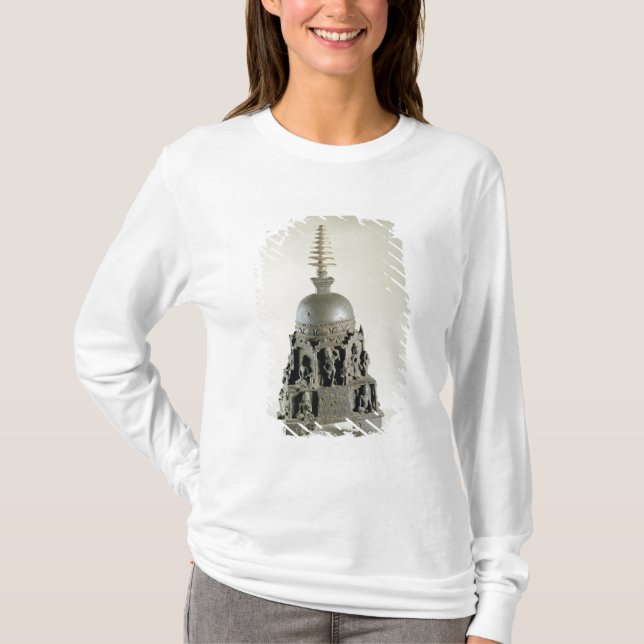 Stupa, Pala, Nalanda, Bihar (Bronze) T-Shirt (Vorderseite)
