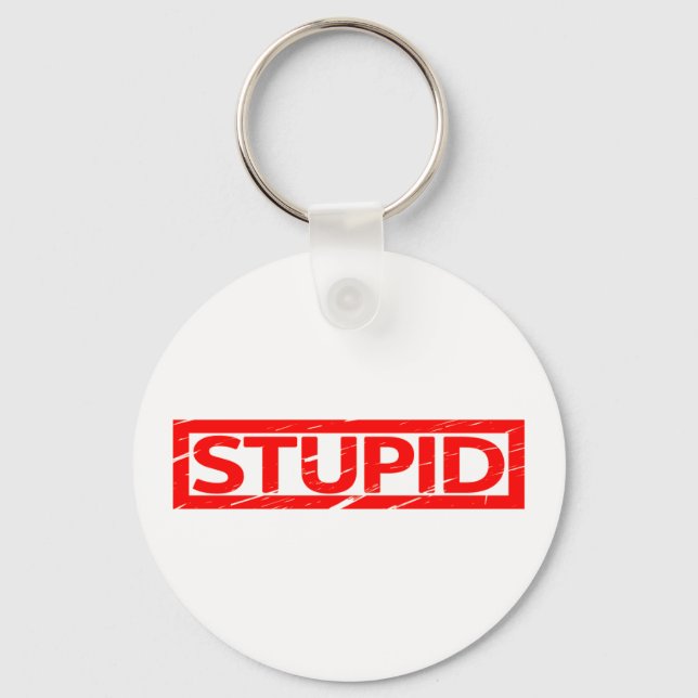 Stupid-Briefmarke Schlüsselanhänger (Vorderseite)
