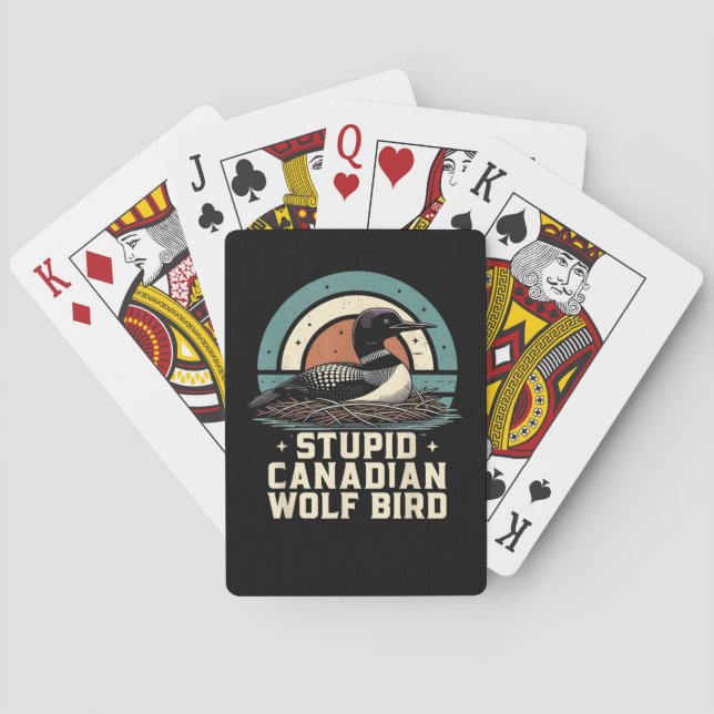 Stupid Canadian Wolf Bird  Spielkarten (Rückseite)