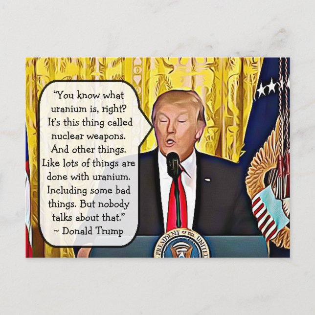 Stupid Quotes von Donald Trump Keepsakes Postkarte (Vorderseite)
