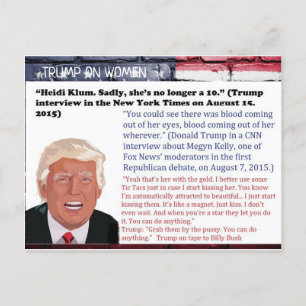 Stupid Things Trump hat Postcard Souvenir gesagt Postkarte