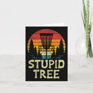 Stupid Tree Disc Golf Basket Retro Frisbee Golfing Karte