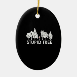 Stupid Tree Disk Golf Sports Lover Geschenk Keramik Ornament