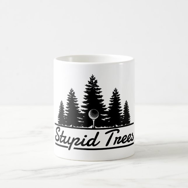 Stupid Trees Golf Ball T-Shirt GIft Kaffeetasse (Mittel)