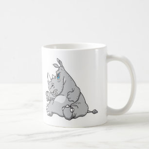 stur sitzender Nashorn Kaffeetasse