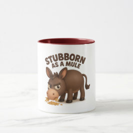 Stur wie ein Esel lustiger Cartoon-Esel Tasse