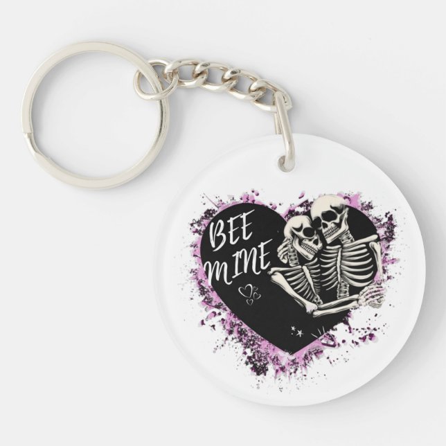 Sturdy acrylic keychain with cut  pair schlüsselanhänger (Vorderseite)