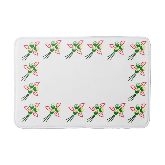 Sturdy Bath Mat mit farbenfrohen Blume Badematte (Vorderseite)