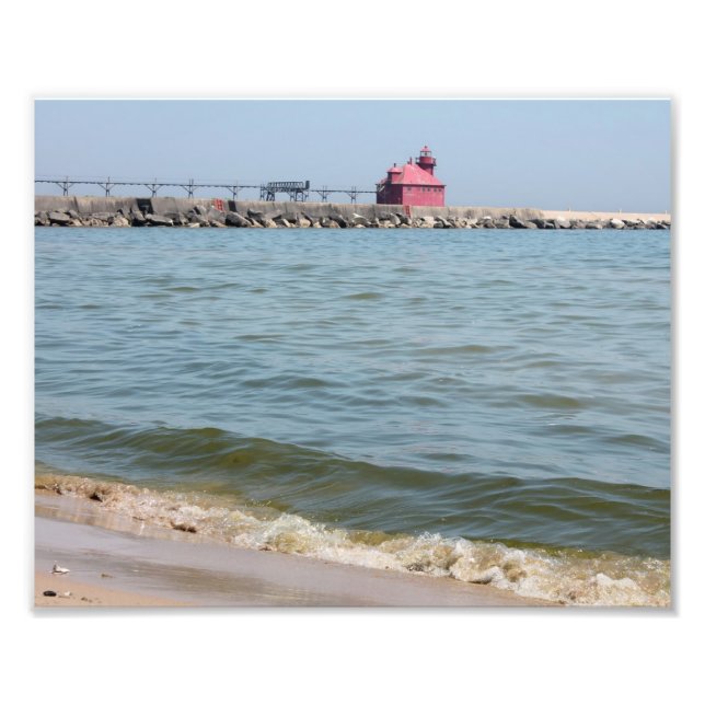 Sturgeon Bay Pier Head Lighthouse Print Fotodruck (Vorne)