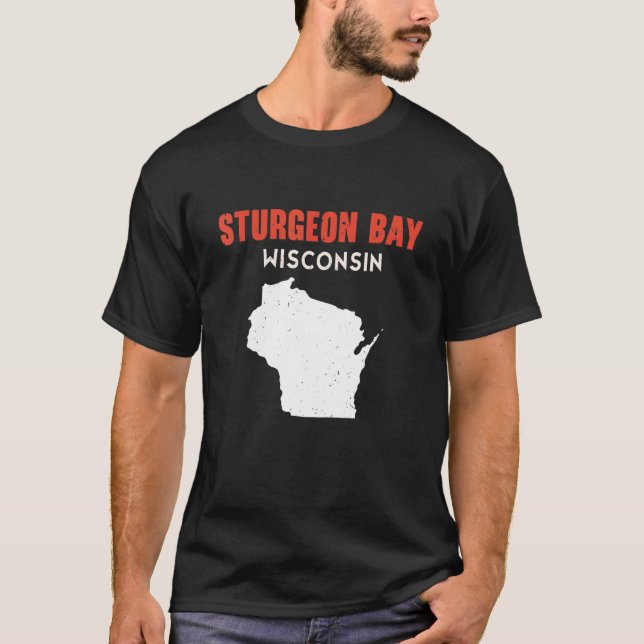 Sturgeon Bay USA State America Travel Montanan Hel T-Shirt (Vorderseite)