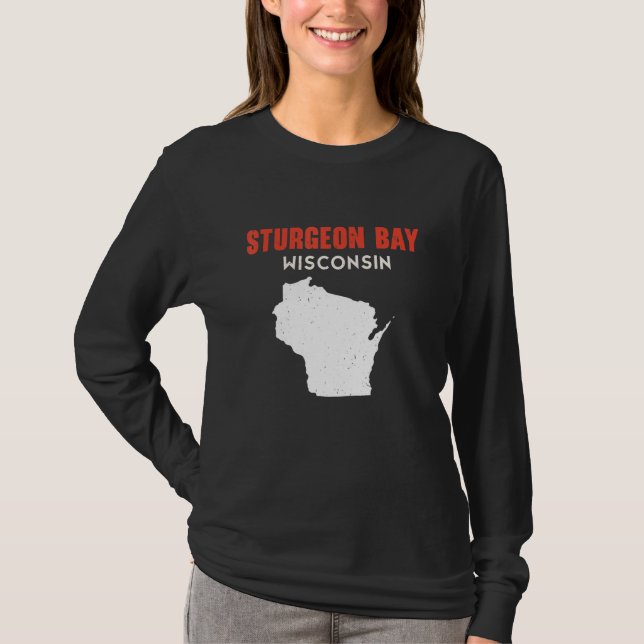 Sturgeon Bay USA State America Travel Montanan Hel T-Shirt (Vorderseite)
