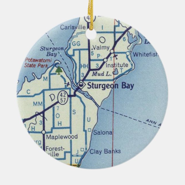 Sturgeon Bay WI Keramik Ornament (Hinten)