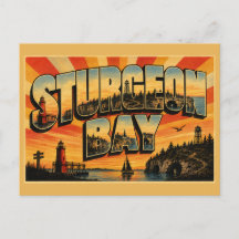 Sturgeon Bay WI Leuchtturm Klippen Meeresgrotten K