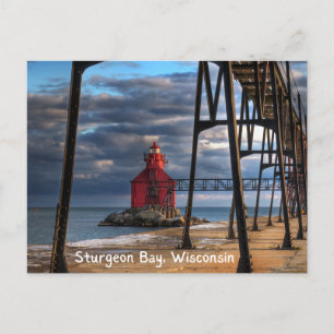 Sturgeon Bay Wisconsin Tür Landkreis Postkarte