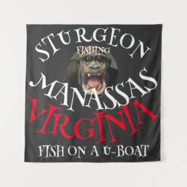 STURGEON FISCHEREIBULL FAHRT AUF EINEM U-BOOT WANDTEPPICH
