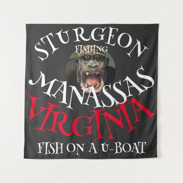 STURGEON FISCHEREIBULL FAHRT AUF EINEM U-BOOT WANDTEPPICH (Vorderseite)