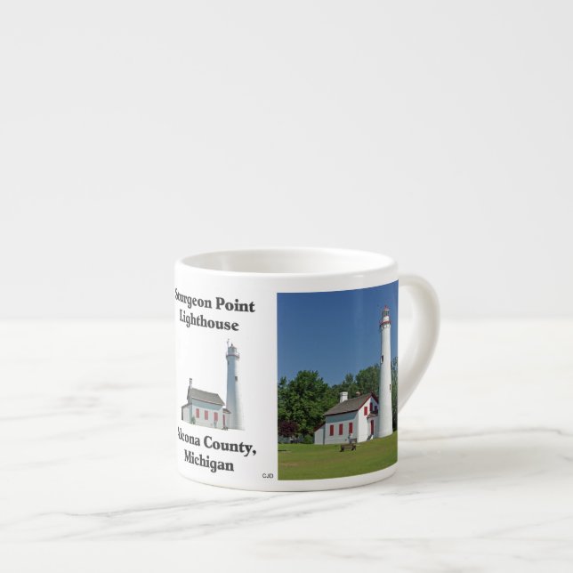 Sturgeon Point Lighthouse Espresso Tasse (Vorderseite Rechts)