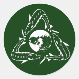 Sturgeon Sticker - Gerecycelt weiß