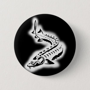 Sturgeon Tribal Glow Button
