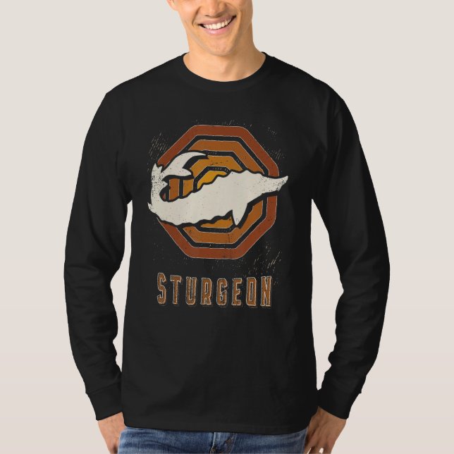 Sturgeon Vintage Retro Classic Animal Love T-Shirt (Vorderseite)