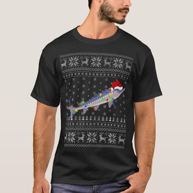 Sturgeons Fish Xmas Style Ugly Sturgeons Christm T-Shirt (Vorderseite)
