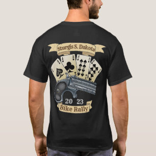 Sturgis Bike Kundgebung 2023 Aces and Gun T - Shir T-Shirt