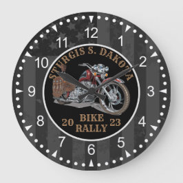 Sturgis Bike Kundgebung 2023 Motorrad Große Wanduhr