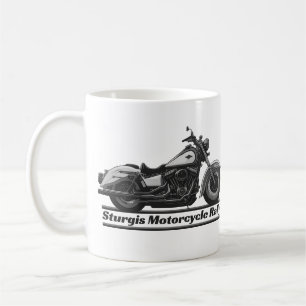 Sturgis Motorrad Kundgebung Schwarz-Weiß-Biker Kaffeetasse