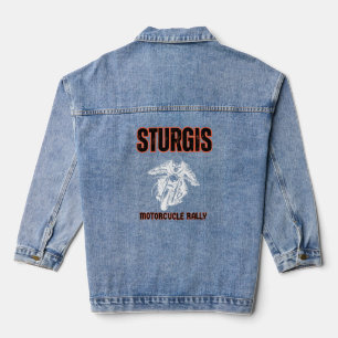 STURGIS MOTORRAD-RASTPLATZ, BIKE-TREFFEN VINTAGE JEANSJACKE