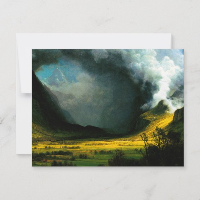 Sturm Alberts Bierstadt in der Gebirgseinladung Einladung (Vorderseite)