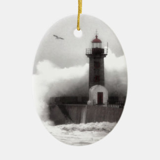 Sturm am Leuchtturm Keramikornament