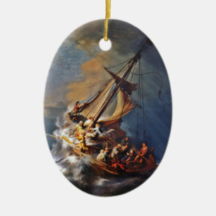 Sturm am Meer von Galiläa Keramikornament