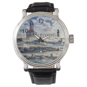 Sturm am St Joseph Lighthouse Armbanduhr