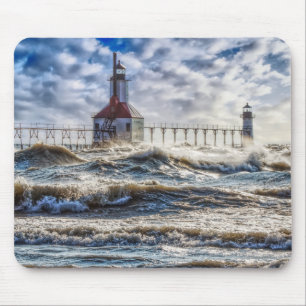Sturm am St Joseph Lighthouse Mousepad