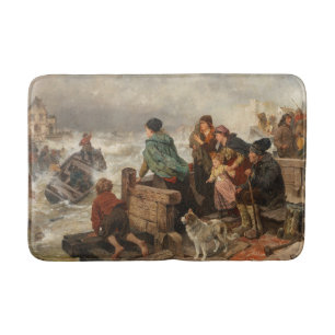 Sturm an der Küste (von Rudolf Jordan) Badematte