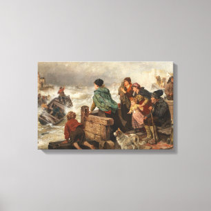 Sturm an der Küste (von Rudolf Jordan) Leinwanddruck